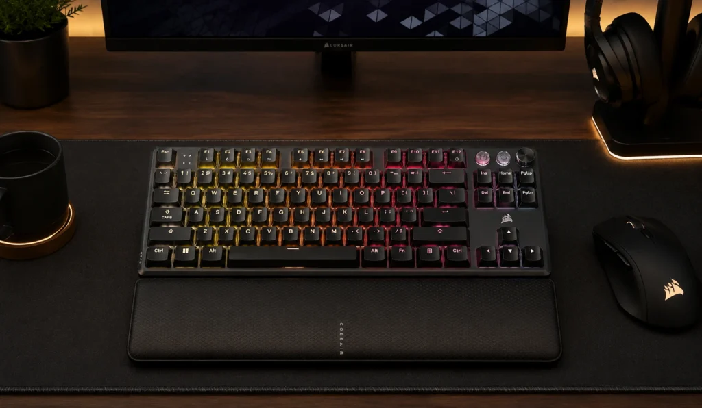 Corsair K70 PRO TKL Hall Effect gaming keyboard with Rapid Trigger and SOCD