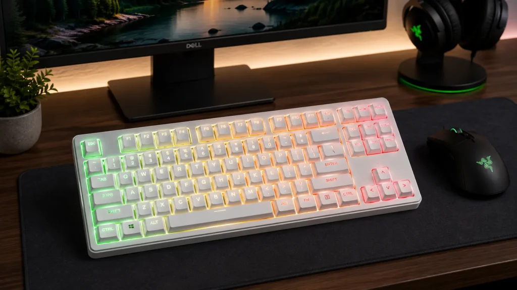 Ducky One 3 TKL mechanical keyboard with seamless double-shot PBT keycaps in Cherry profile