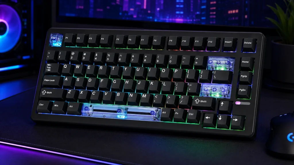 EPOMAKER HE80 Hall effect 87-key TKL gaming keyboard with 8K polling for Mac and PC