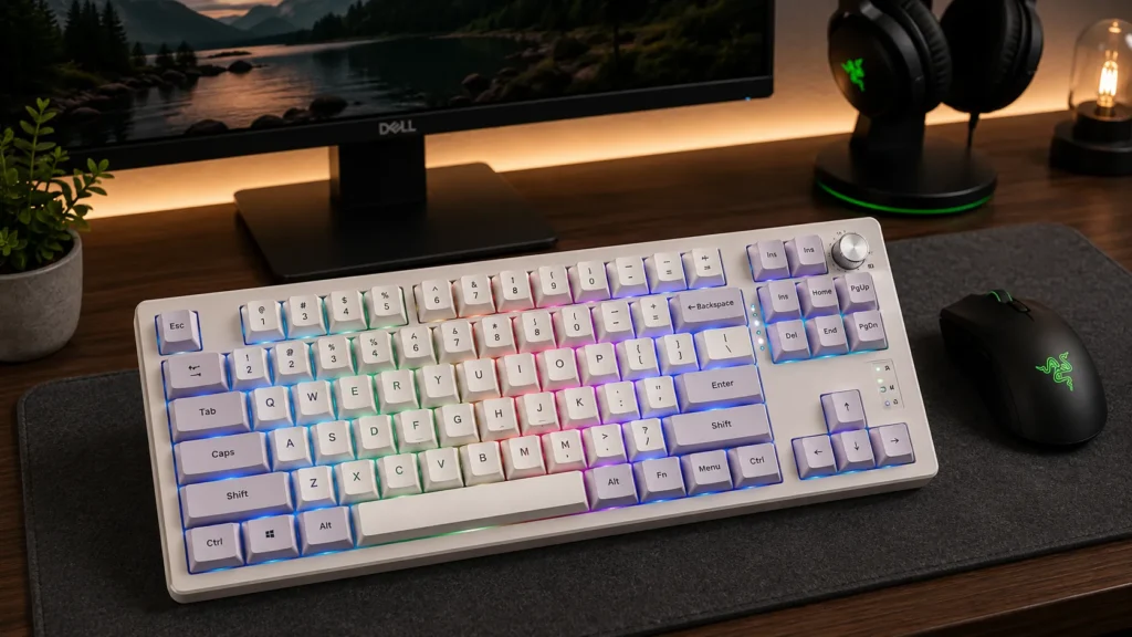 Epomaker Shadow-X gasket-mount TKL keyboard with double-shot PBT keycaps and hot-swap sockets