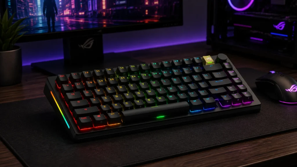 Glorious GMMK 3 Pro TKL modular hot-swap keyboard with rotary volume knob
