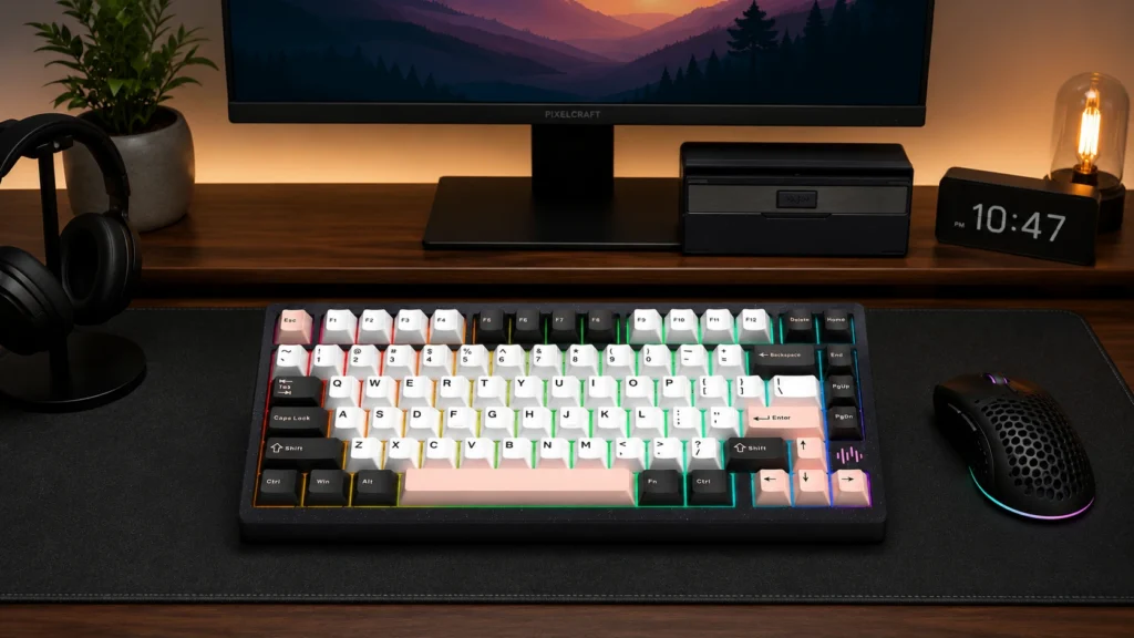 KEEBMONKEY Wave 75 CNC aluminum wireless mechanical keyboard with QMK/VIA support for Mac