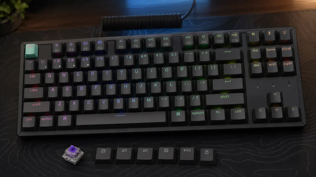 Keychron K8 HE TKL hall effect keyboard with aluminum and wood frame
