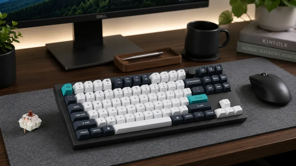 Keychron Q3 Max TKL keyboard with double-shot PBT OSA profile keycaps and aluminum case