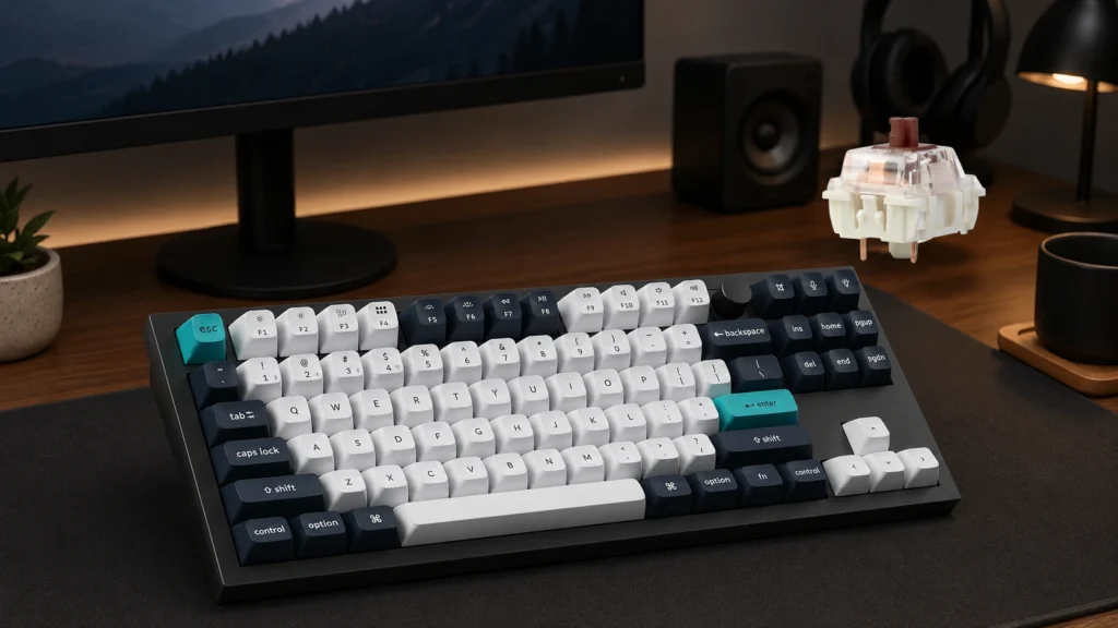 Keychron Q3 Max wireless tenkeyless mechanical keyboard with hot-swap Gateron Jupiter switches and QMK VIA firmware for deep MMO macro programming