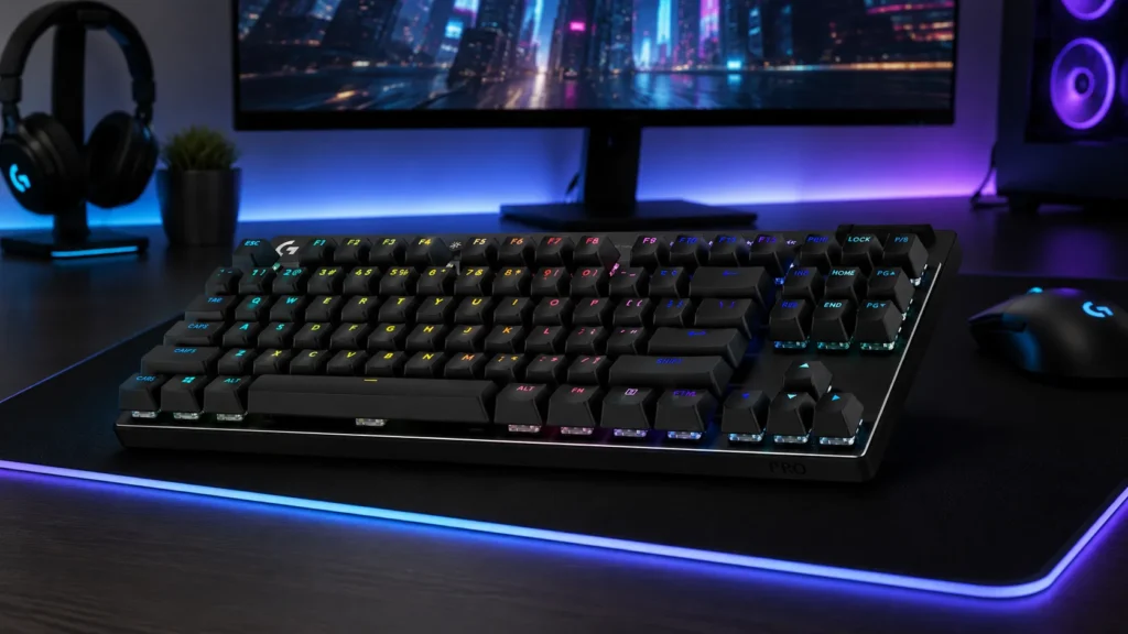 Logitech G Pro X TKL Lightspeed wireless gaming keyboard with GX Red linear switches and PBT keycaps