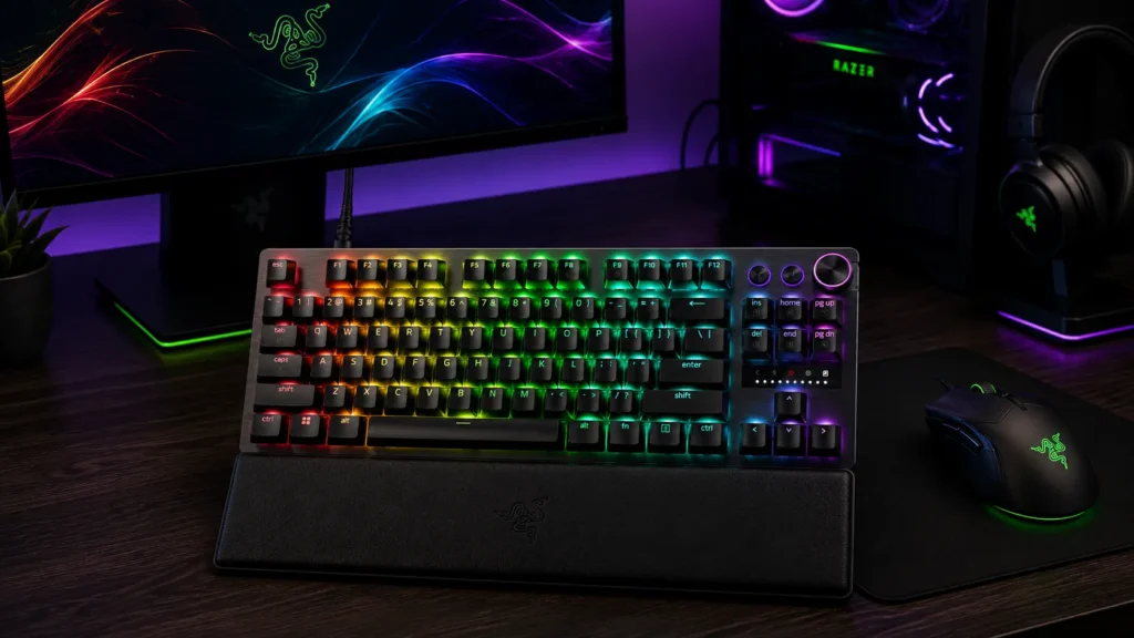 Razer Huntsman V3 Pro TKL keyboard with command dial and dedicated media keys