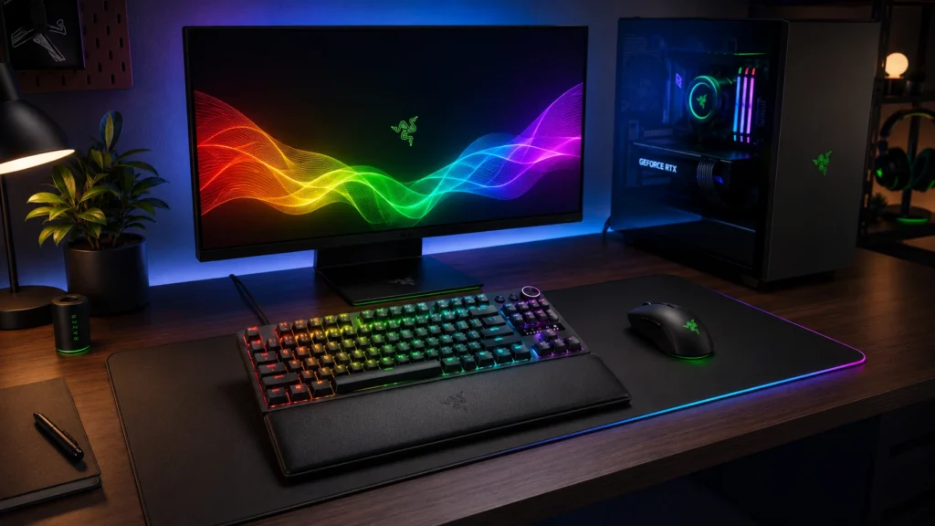 Razer Huntsman V3 Pro TKL analog optical tenkeyless gaming keyboard with Snap Tap SOCD and 8000Hz polling for MMO macros