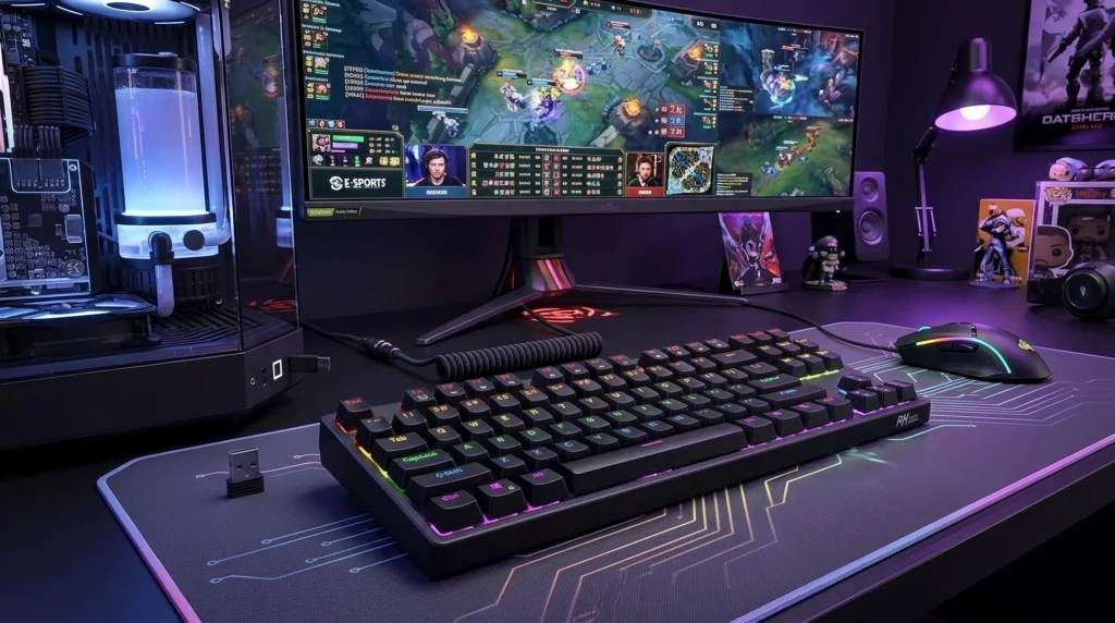 Royal Kludge RK87 budget hot-swap keyboard with RGB backlighting
