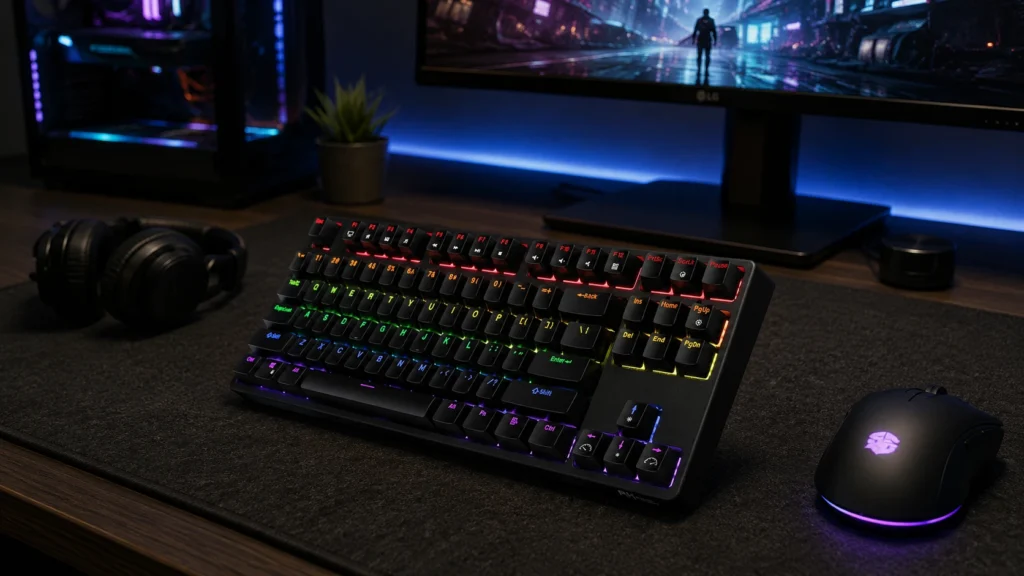 Royal Kludge RK87 hot-swap TKL mechanical keyboard — best budget TKL keyboard for FPS