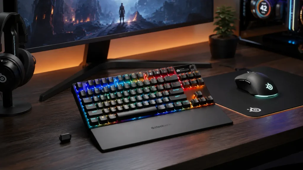 SteelSeries Apex Pro TKL Gen 3 Wireless keyboard with OLED display and OmniPoint switches