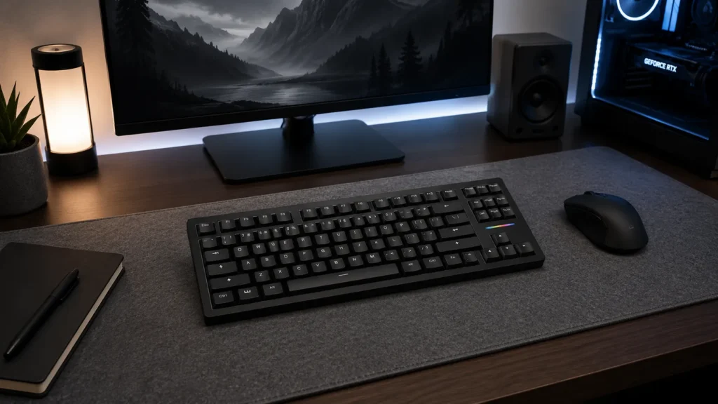 Wooting 80HE tenkeyless keyboard with hot-swap Lekker Hall effect switches and gasket-mounted design