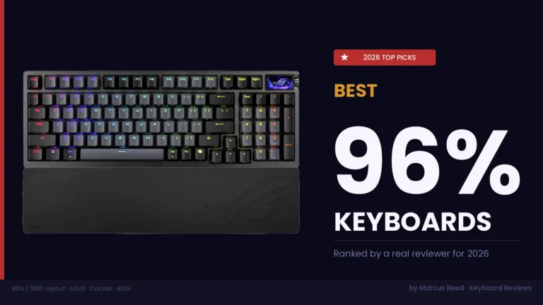 ASUS ROG Strix Scope II 96 wireless mechanical keyboard featured in the best 96 percent keyboard guide for 2026