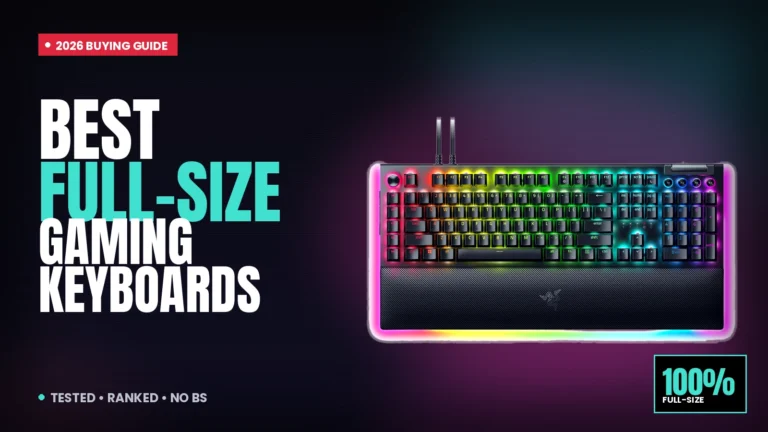 Best full-size gaming keyboards 2026 buying guide — Razer BlackWidow V4 Pro with RGB lighting, tested and ranked