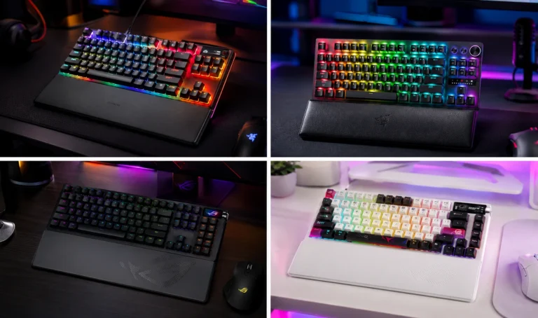 Best premium TKL gaming keyboard models compared on a desk setup