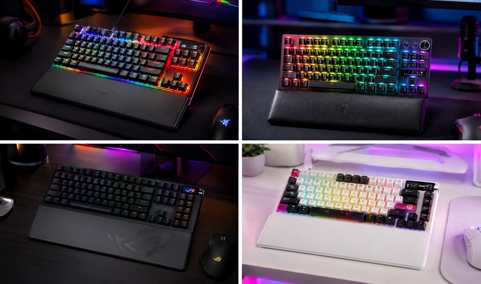 Best premium TKL gaming keyboard models compared on a desk setup