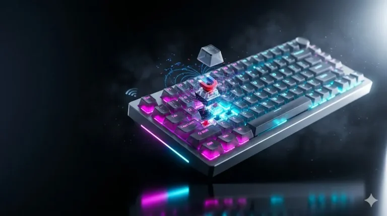 Best wireless Hall Effect keyboard with exposed magnetic switches and RGB backlight