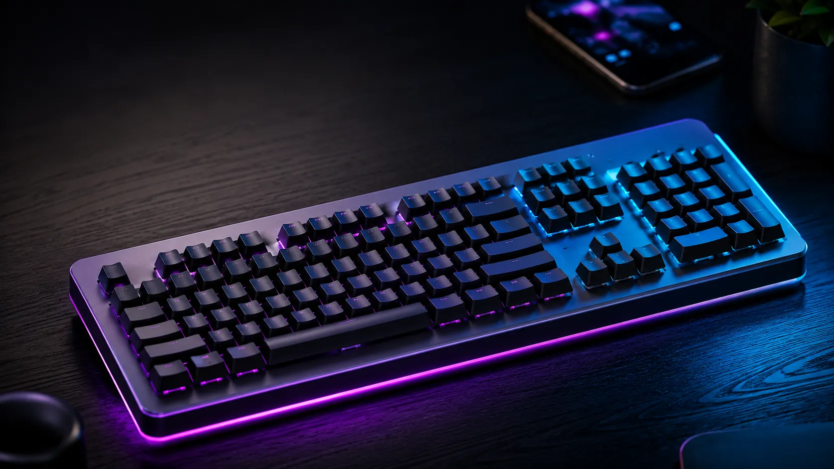 Best wireless gaming keyboard under $200 lineup with RGB mechanical keyboards on a dark desk