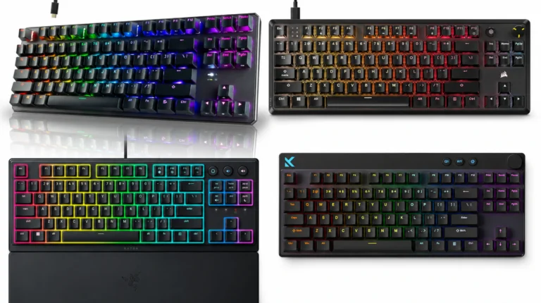 Best TKL gaming keyboard under $100 — TKL mechanical gaming keyboards with RGB backlighting shown side by side