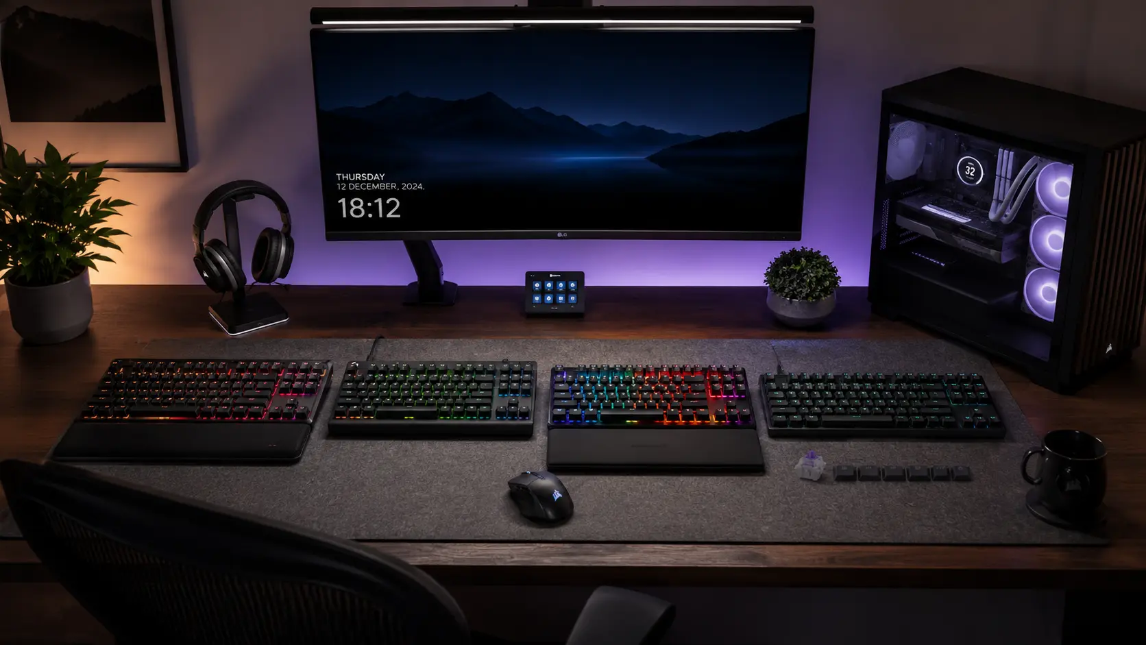 Best TKL hall effect gaming keyboards lined up side by side for comparison