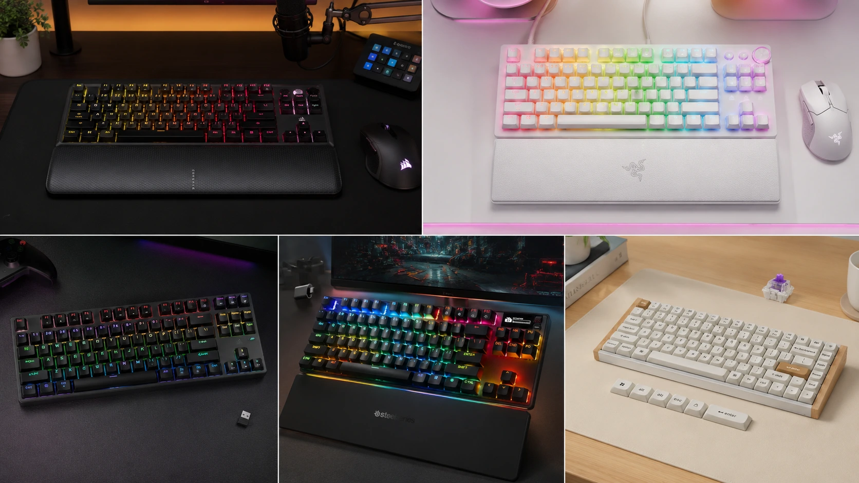 Best TKL keyboard for FPS gaming — six tenkeyless mechanical keyboards compared side by side