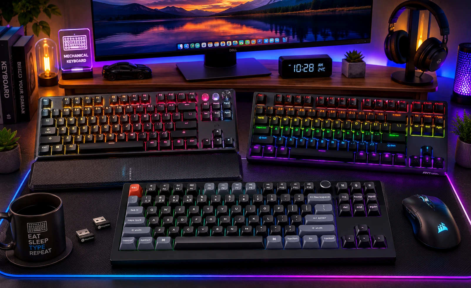 Best clicky TKL gaming keyboard with Cherry MX Blue switches and PBT keycaps