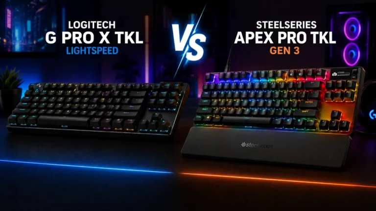 Logitech G Pro X TKL Lightspeed vs SteelSeries Apex Pro TKL Gen 3 side-by-side comparison