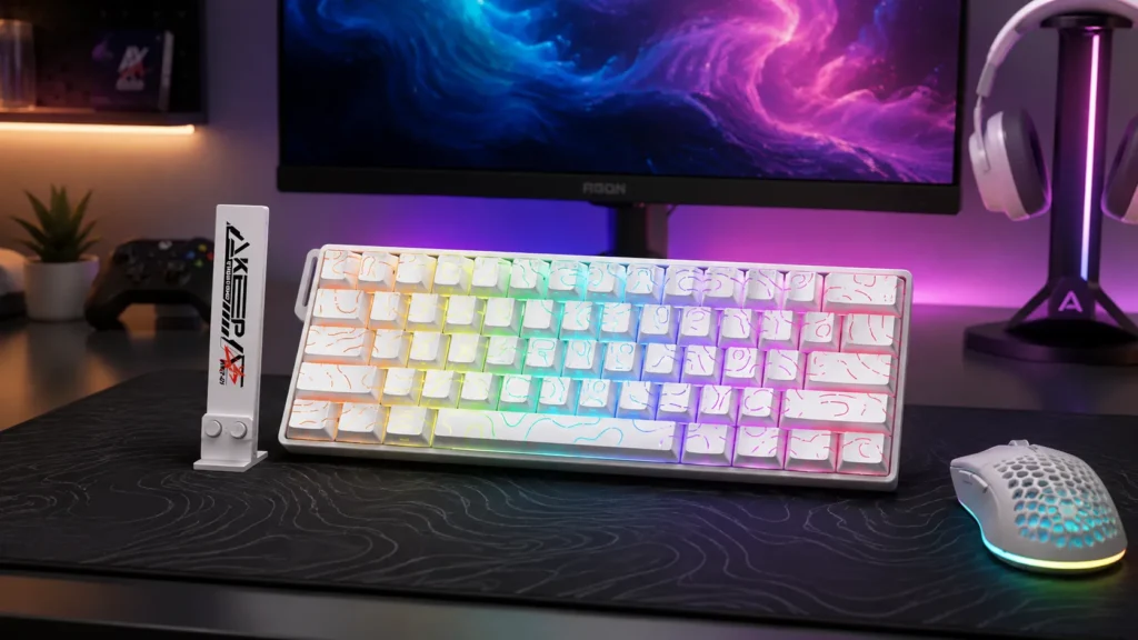 DAREU COOL60 60 percent gaming keyboard with Hall Effect magnetic switches and topographic PBT keycaps