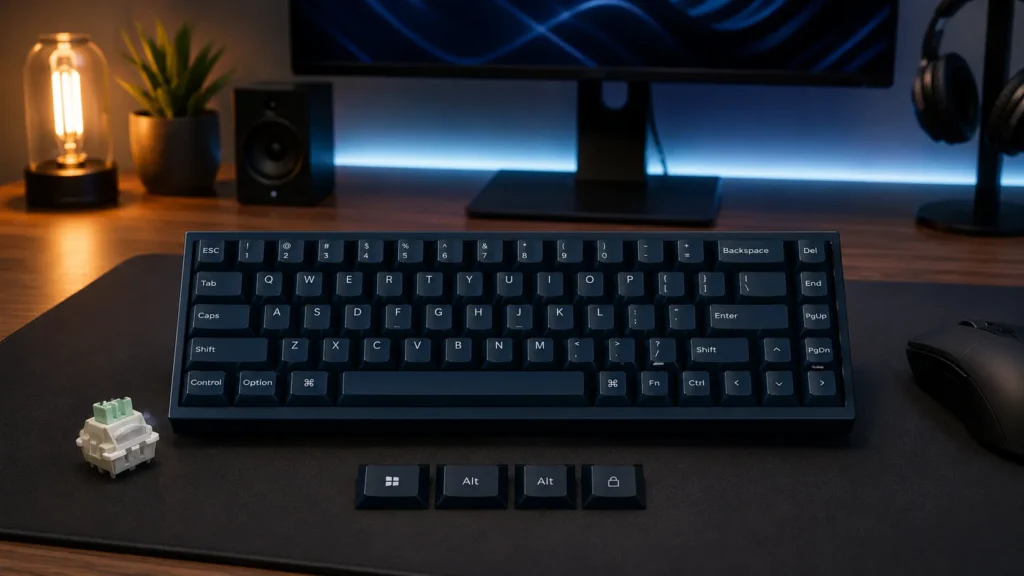 Keychron Q16 HE 65% hot-swap mechanical keyboard with Hall Effect switches, aluminum case, and gasket mount
