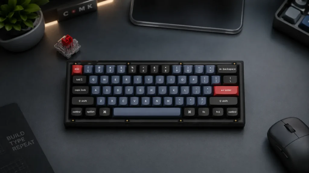 Keychron V4 hot-swap 60% mechanical keyboard with south-facing LEDs and QMK/VIA support