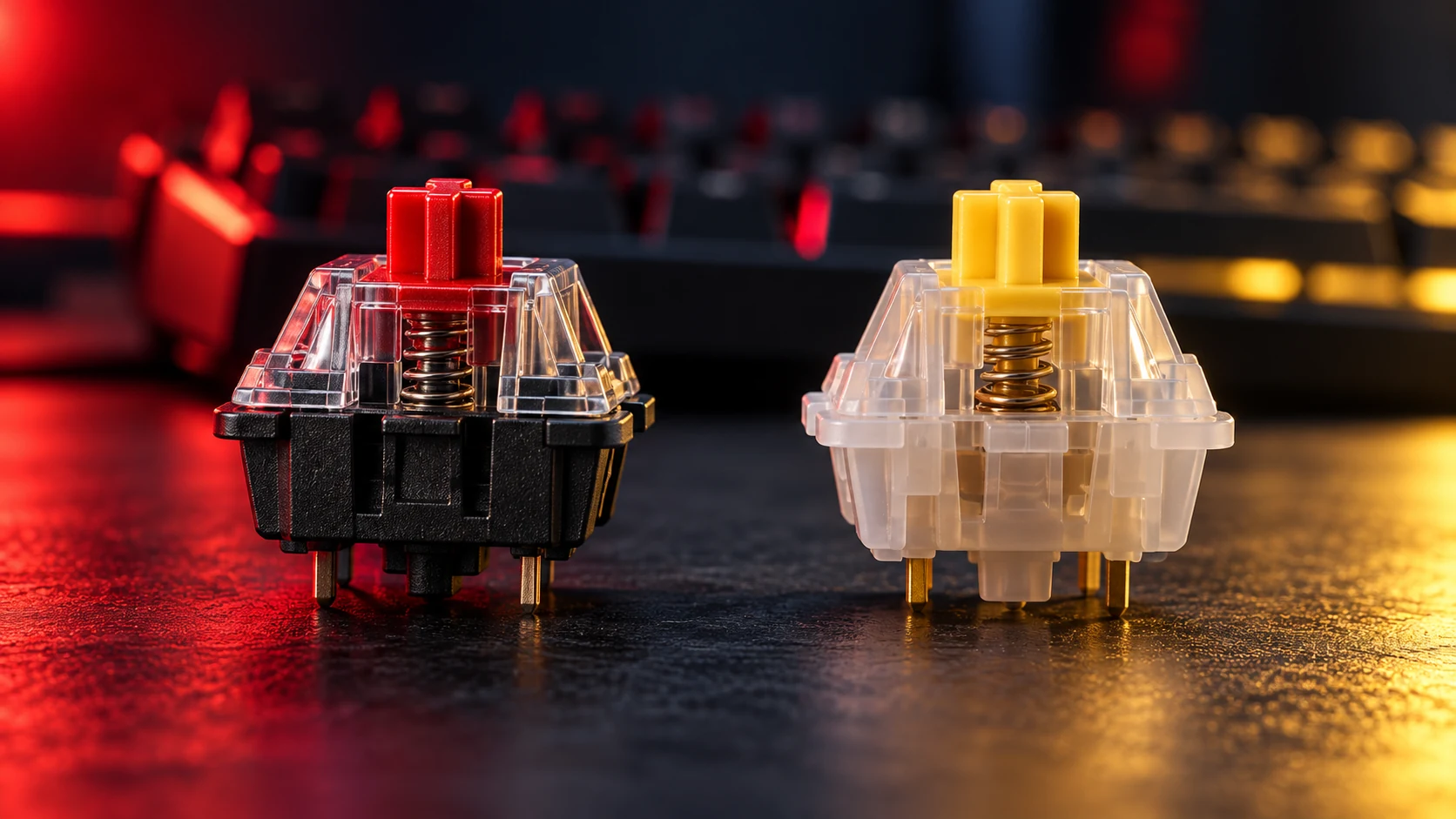 Cherry vs Gateron switches in a side-by-side mechanical keyboard comparison